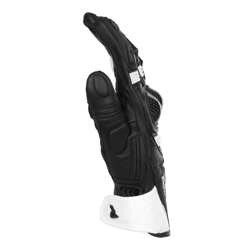 Street Racer STR motorhandschoenen zwart/wit