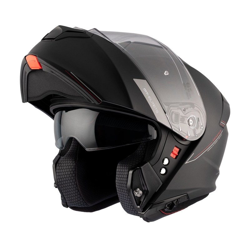 MT Genesis SV Solid A1 zwart mat opklapbare motorhelm