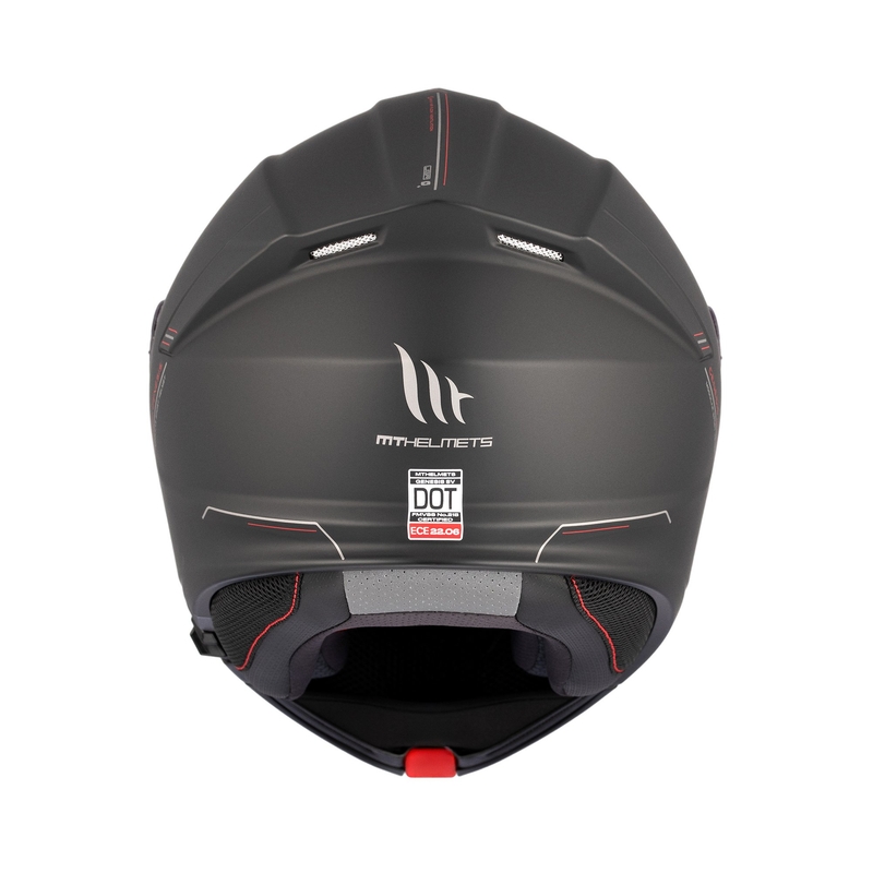 MT Genesis SV Solid A1 zwart mat opklapbare motorhelm