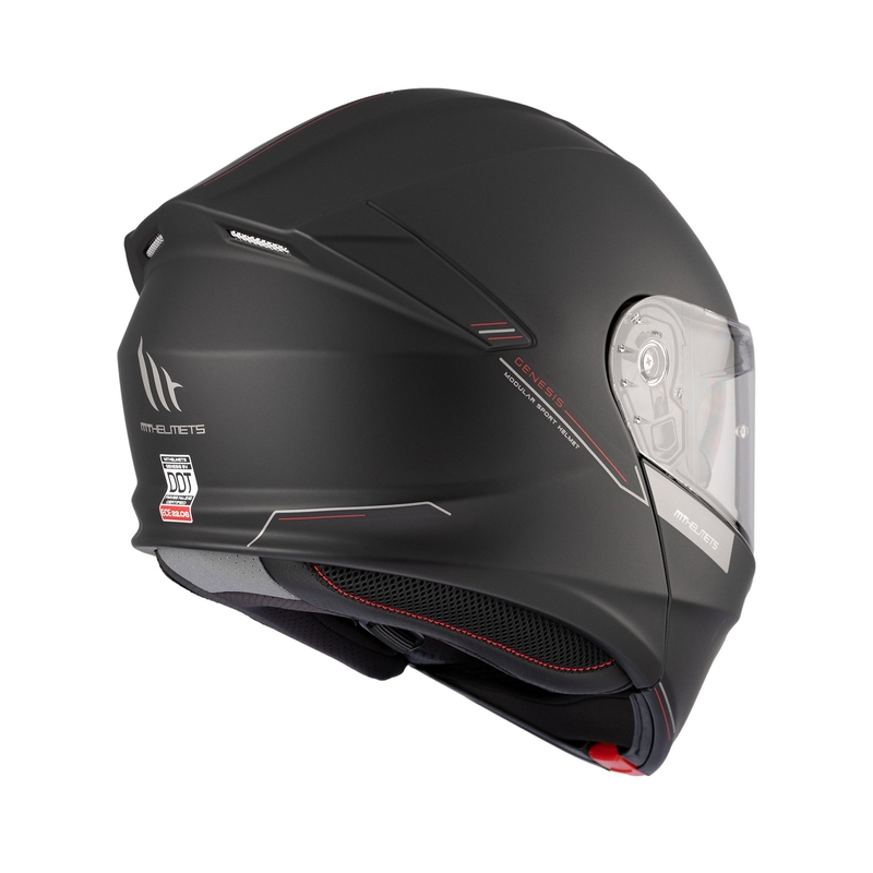 MT Genesis SV Solid A1 zwart mat opklapbare motorhelm