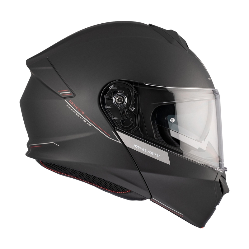 MT Genesis SV Solid A1 zwart mat opklapbare motorhelm