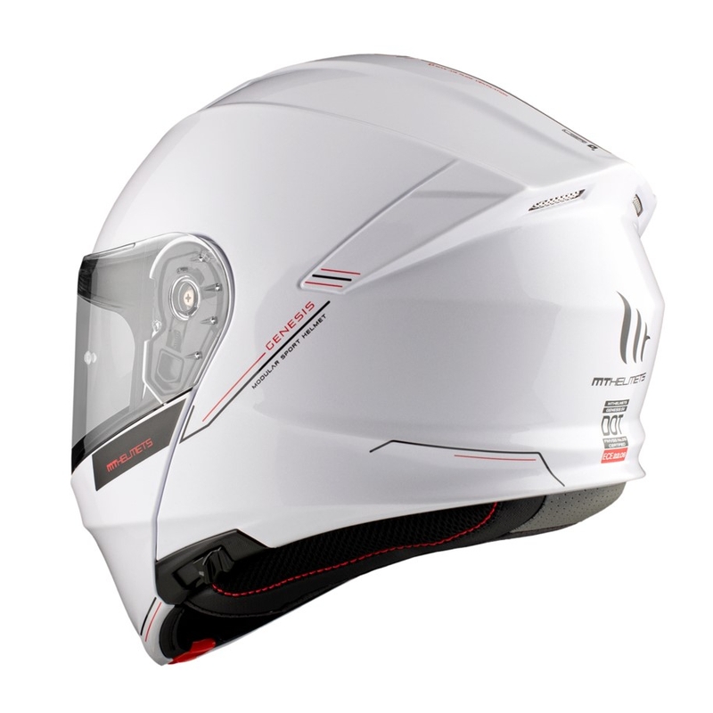 MT Genesis SV Solid A0 motorhelm wit glans