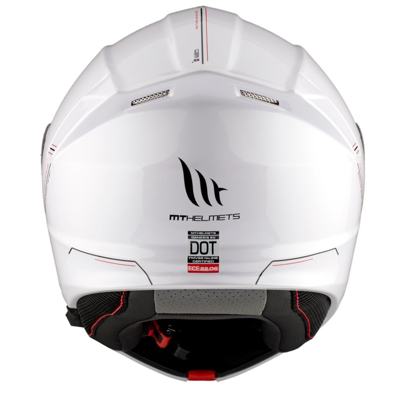 MT Genesis SV Solid A0 motorhelm wit glans
