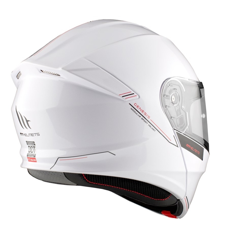 MT Genesis SV Solid A0 motorhelm wit glans