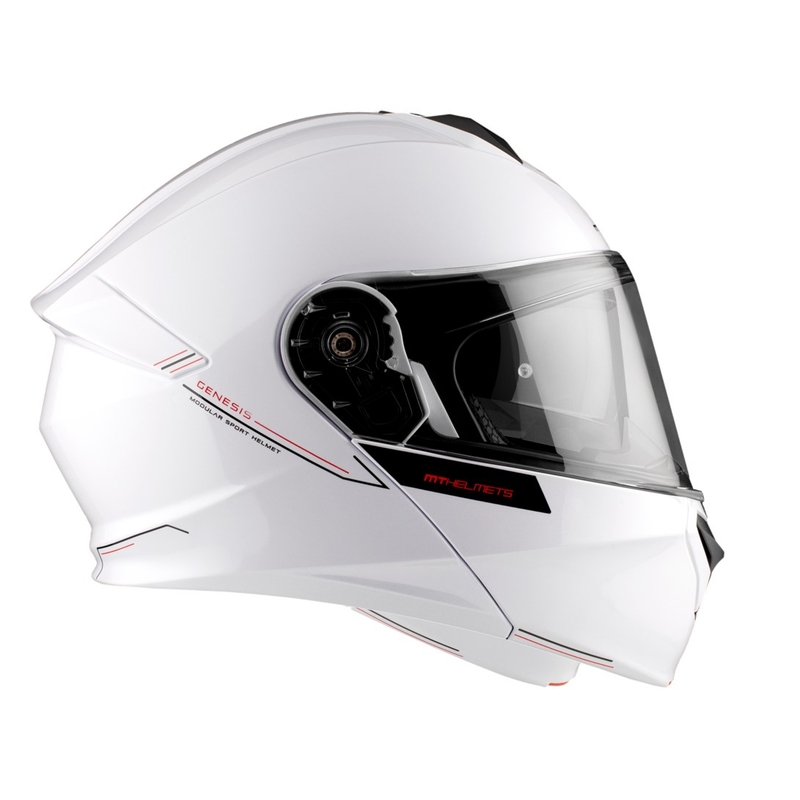 MT Genesis SV Solid A0 motorhelm wit glans