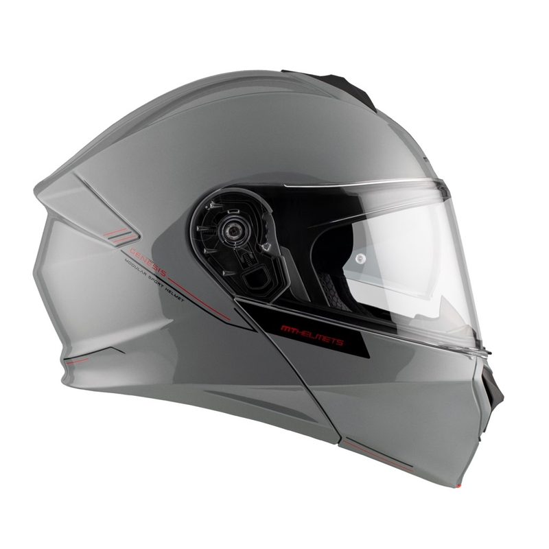 Opklapbare motorhelm MT Genesis SV Solid A12 glanzend grijs