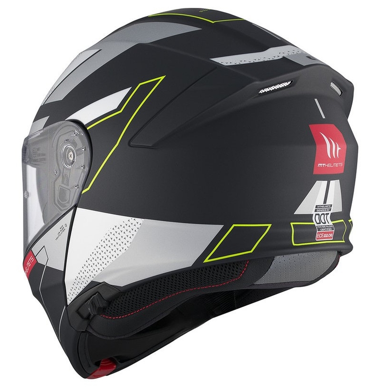 MT Genesis SV Talo B2 zwart-grijs-fluo geel matte opklapbare motorhelm uitverkoop