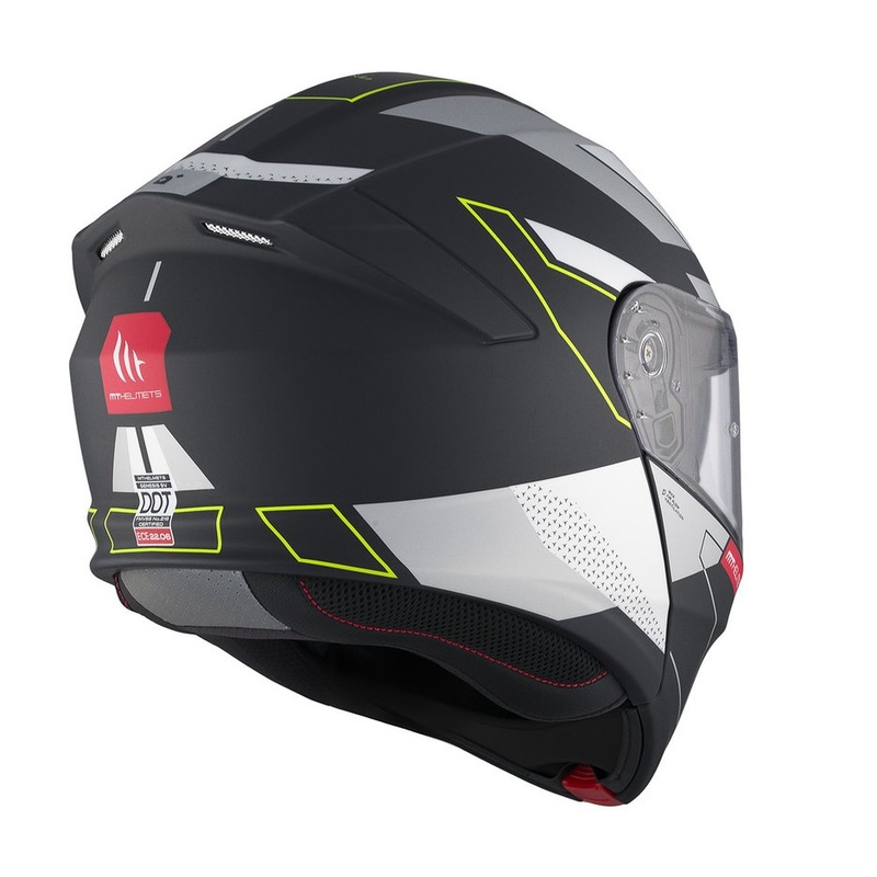 MT Genesis SV Talo B2 zwart-grijs-fluo geel matte opklapbare motorhelm uitverkoop