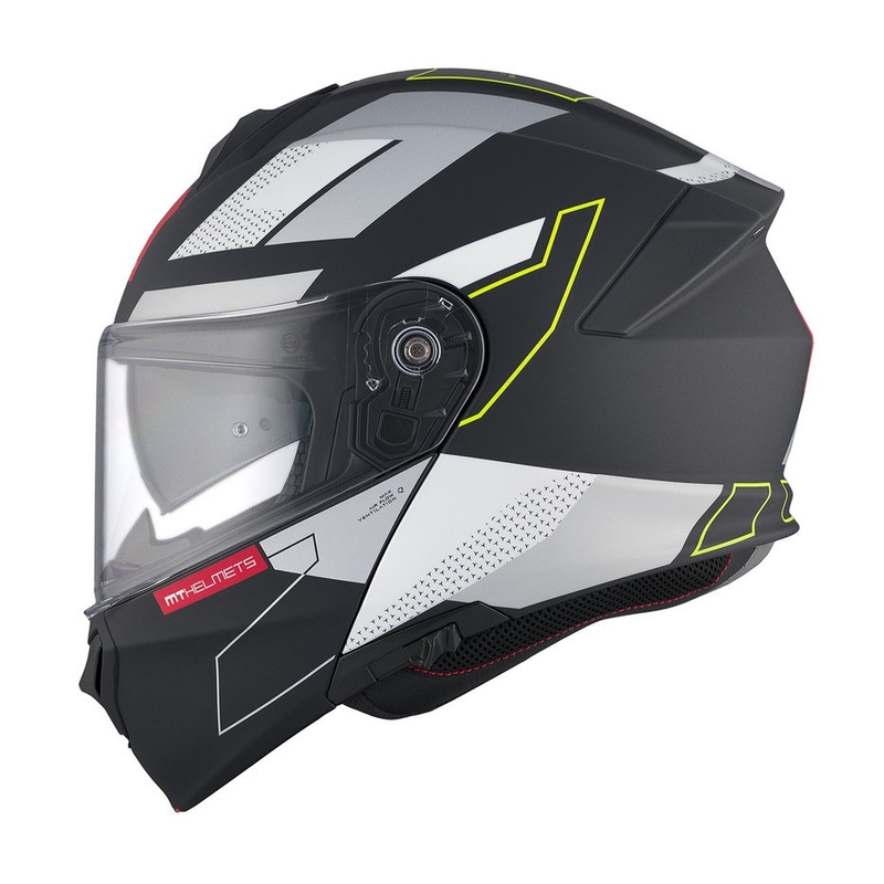 MT Genesis SV Talo B2 zwart-grijs-fluo geel matte opklapbare motorhelm uitverkoop