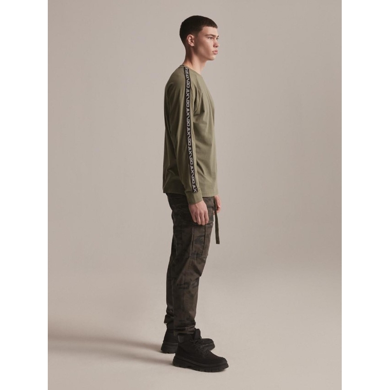 T-shirt lange mouw DAKAR DKR LG STRAP kaki