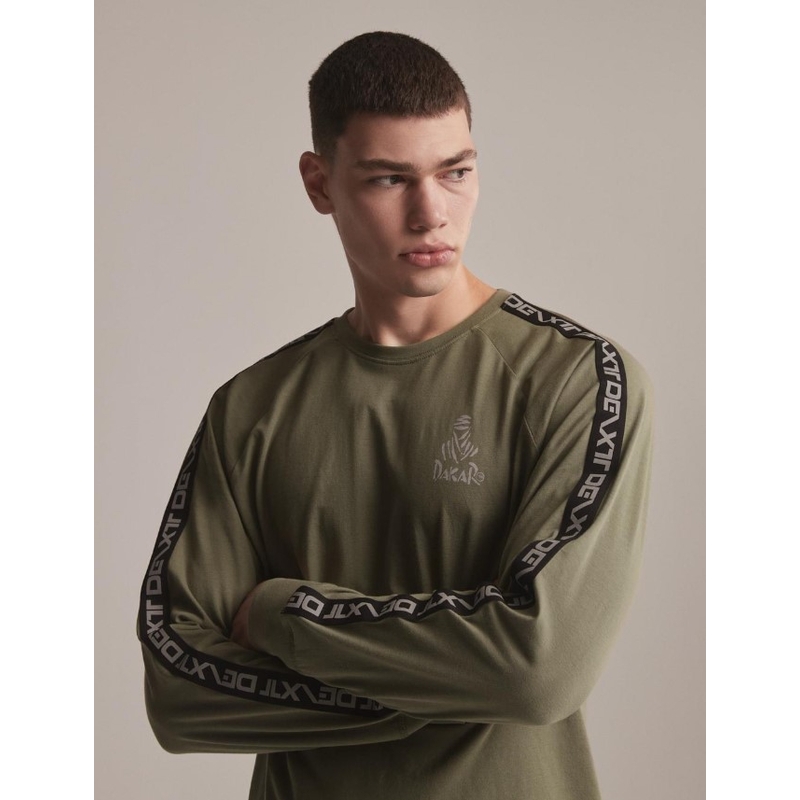 T-shirt lange mouw DAKAR DKR LG STRAP kaki