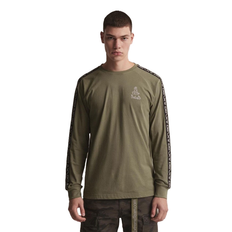 T-shirt lange mouw DAKAR DKR LG STRAP kaki