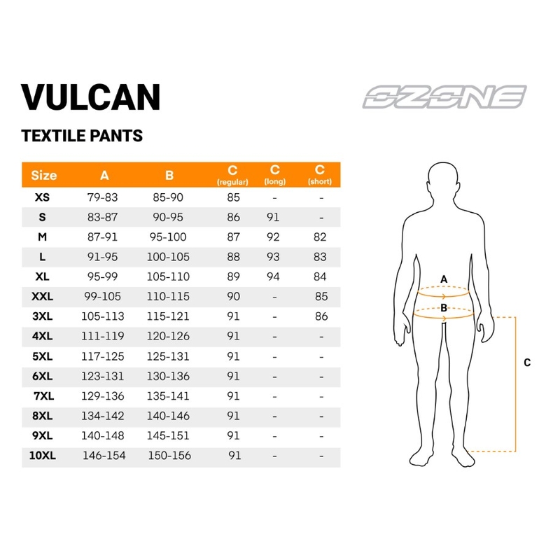 Ozone Vulcan Zwart Cropped Motorfietsbroek