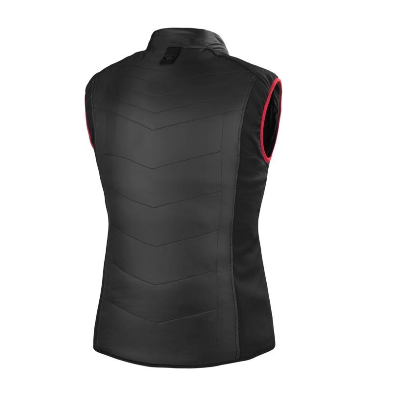 Shima Powerheat vest zwart-rood voor dames
