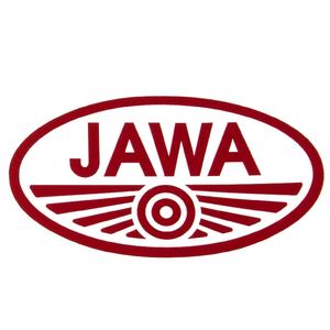 Sticker JAWA met rode rand