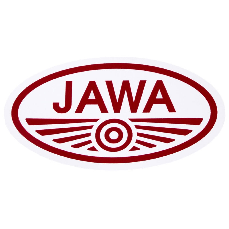 Sticker JAWA met witte rand
