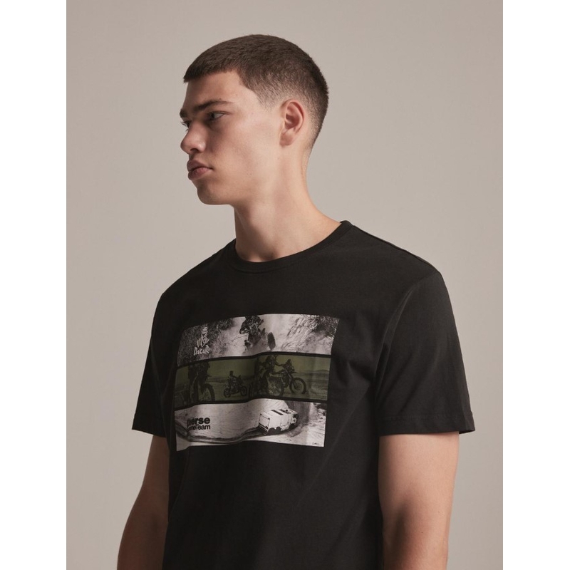 T-shirt DAKAR DKR Foto zwart
