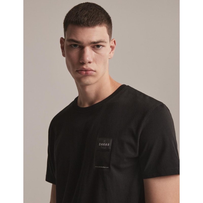 T-shirt DAKAR DKR Patch zwart