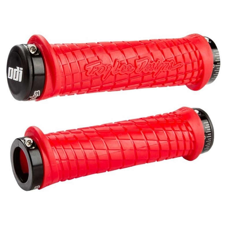 Handvatten ODI TROY LEE DESIGNS SIGNATURE ATV LOCK-ON rood en zwart