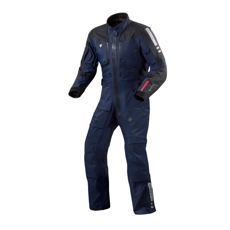 Revit Paramount GTX eendelig motorpak donkerblauw verlengd