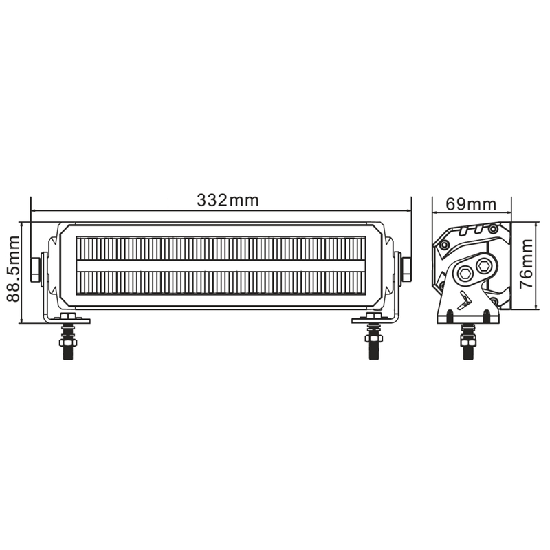 SHARK LED LICHTBALK EU GEHOMOLOGEERD OSRAM 12", 60W