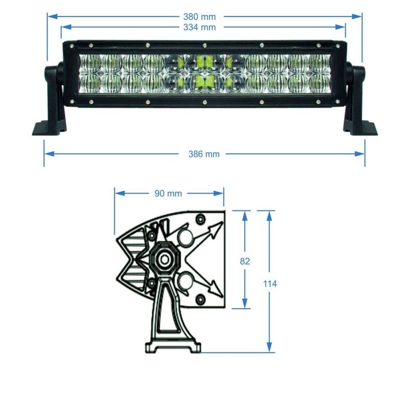 LED-lichtschans SHARK LED LIGHT BAR,5D,13.5",72W