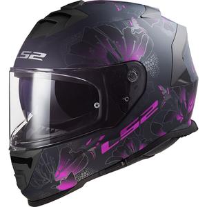 LS2 FF800 Storm II Burst Integrated Motorfietshelm mat zwart en roze