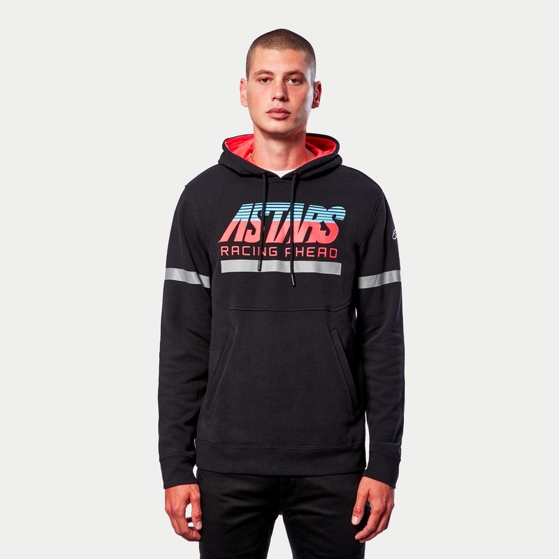Alpinestars Club Hoodie zwart-rood-blauw-grijs