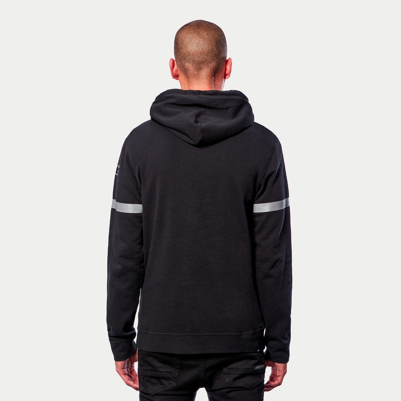 Alpinestars Club Hoodie zwart-rood-blauw-grijs