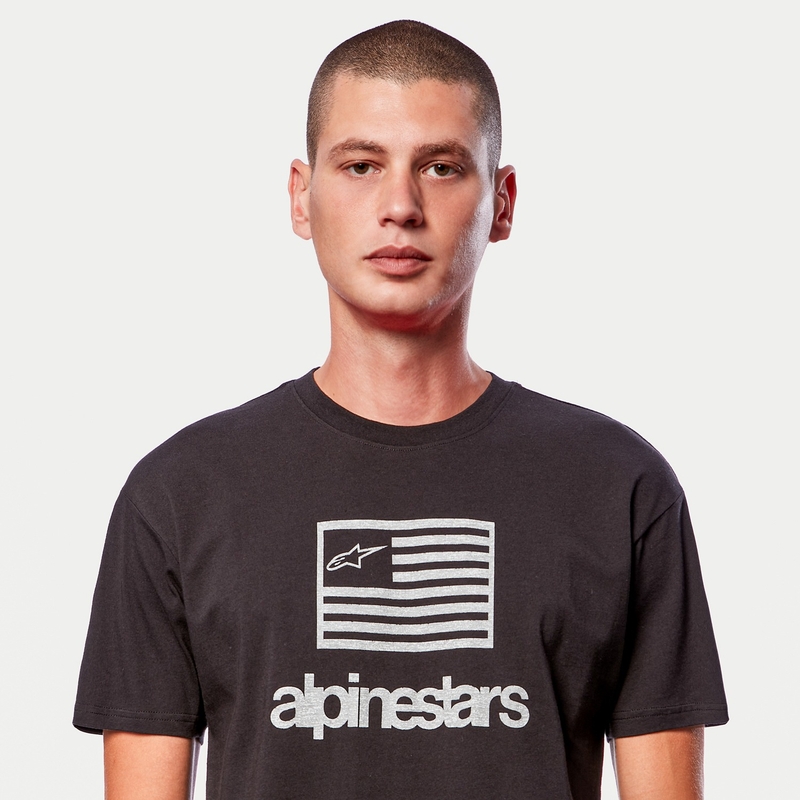 Alpinestars Vlag T-shirt zwart-wit