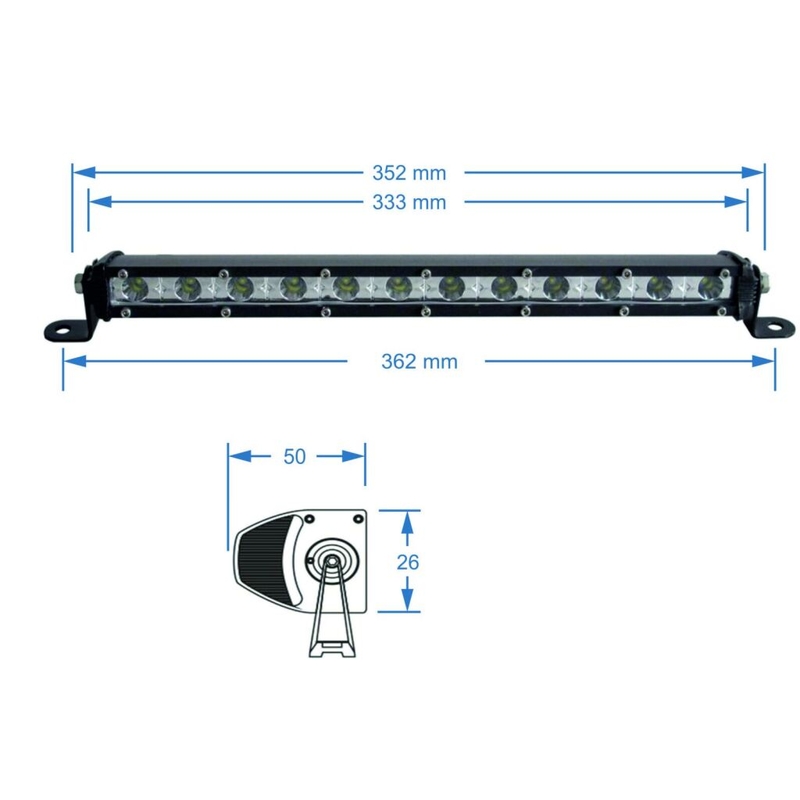 LED-lichtschans SHARK LED LIGHT BAR 13", 36W