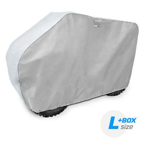 Canvas voor lange tweezits ATV met box zilver L