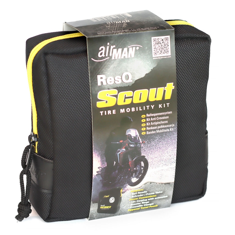 AirMan ResQ Scout bandenreparatieset met compressor + 100ml navulling