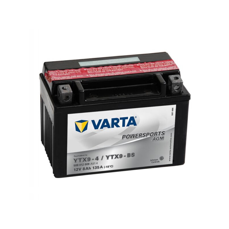 VARTA MOTO LF YTX9-4/YTX9-BS 12V/8AH onderhoudsvrije batterij