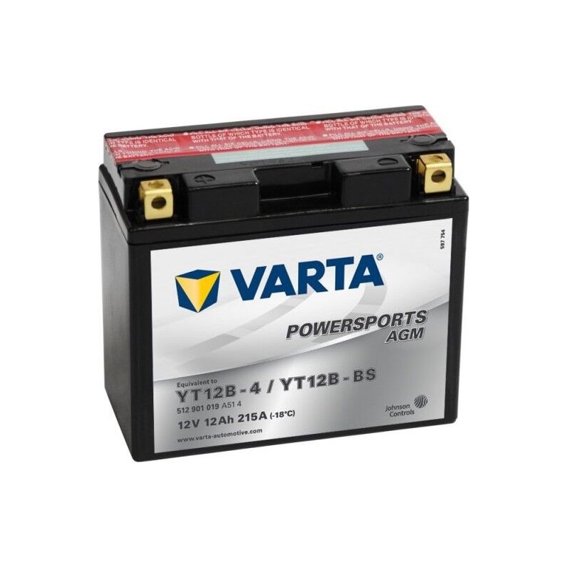 VARTA MOTO LF (YT12B-BS) 12V/12AH onderhoudsvrije batterij