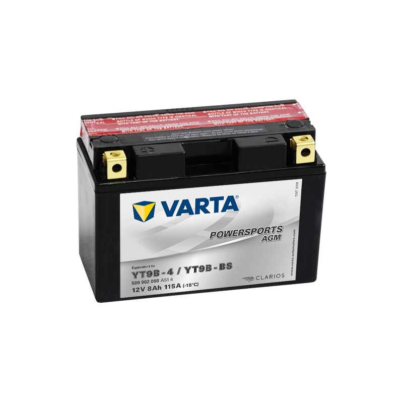 VARTA YT9B-4/YT9B-BS 12V/8Ah onderhoudsvrije batterij