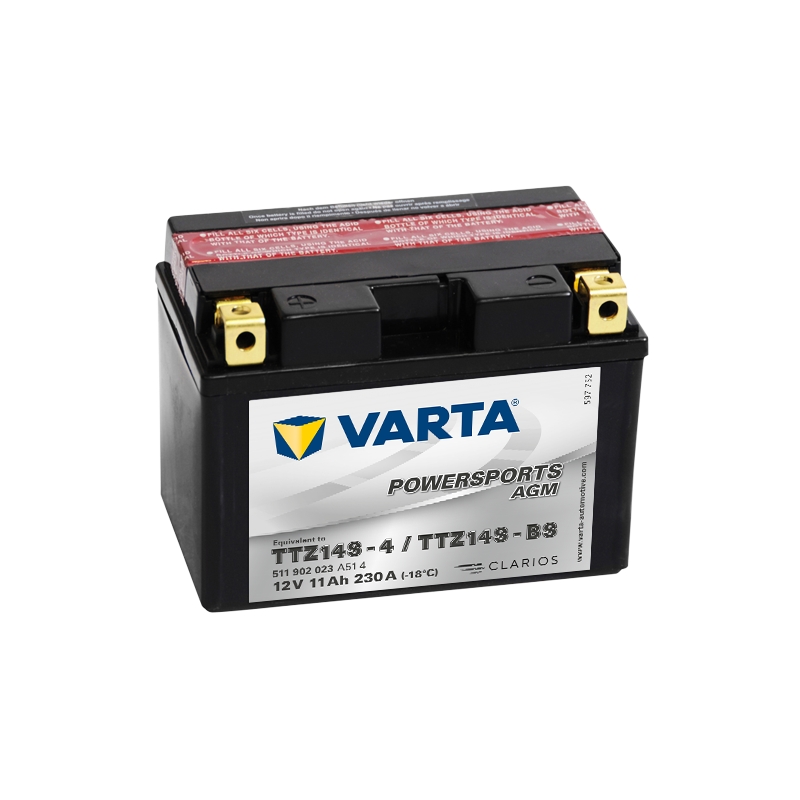 VARTA TTZ14S-4/TTZ14S-BS 12V/11Ah onderhoudsvrije batterij