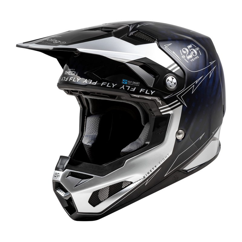 Motorcrosshelm FLY Racing Formula S Carbon blauw-zilver