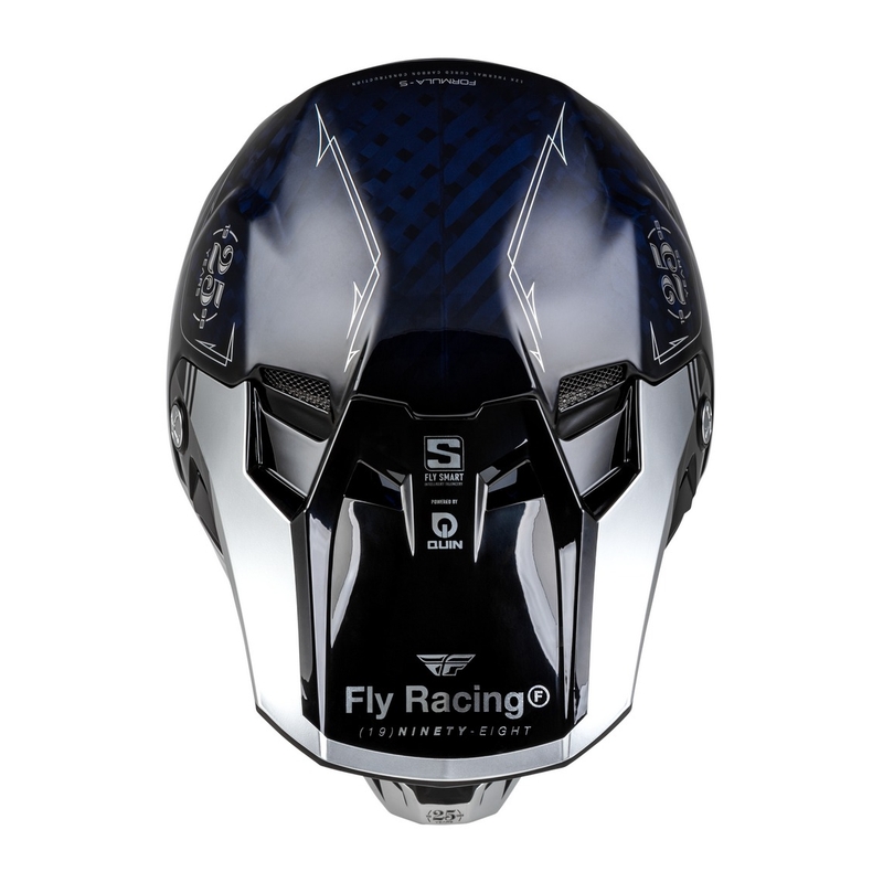 Motorcrosshelm FLY Racing Formula S Carbon blauw-zilver