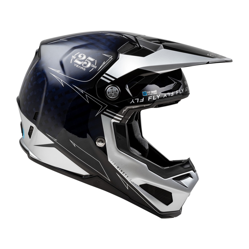 Motorcrosshelm FLY Racing Formula S Carbon blauw-zilver