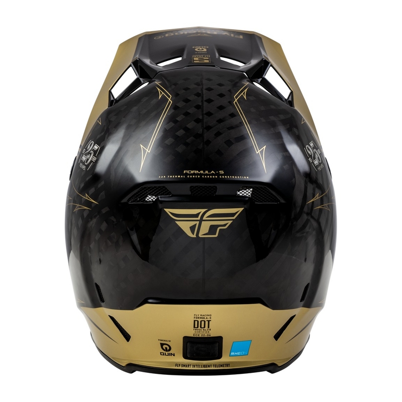 Motorcrosshelm FLY Racing Formula S Carbon zwart-goud