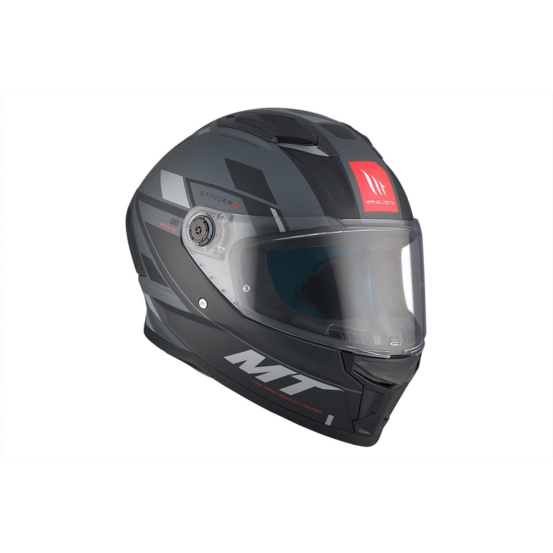 MT Stinger 2 Solid Zivze Zwart-Grijs Matte Integrale Motorhelm uitverkoop