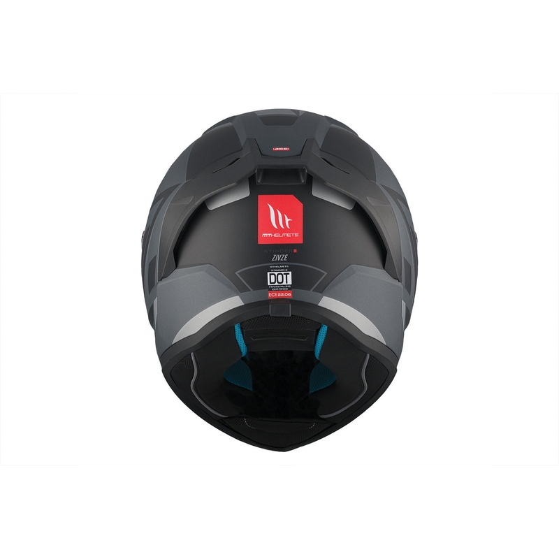 MT Stinger 2 Solid Zivze Zwart-Grijs Matte Integrale Motorhelm uitverkoop