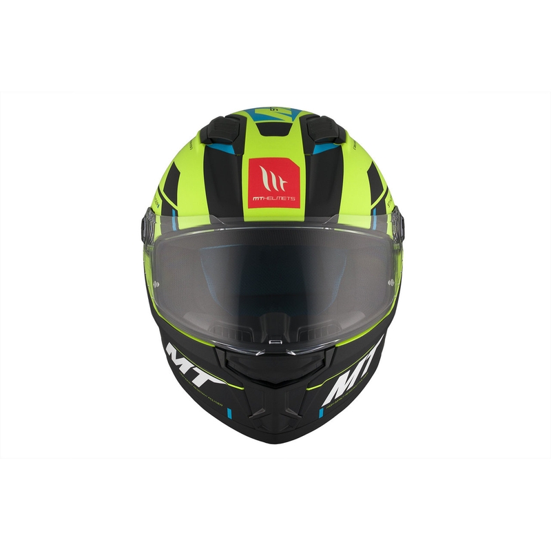 MT Stinger 2 Solid Zivze fluogroen-zwart-blauw mat integraal motorhelm