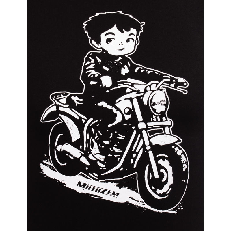 MotoZem Motorrijder zwart shirt voor jongens