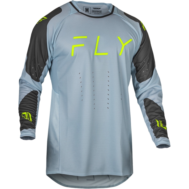 Motocross shirt FLY Racing Evolution DST grijs-zwart-fluo groen uitverkoop
