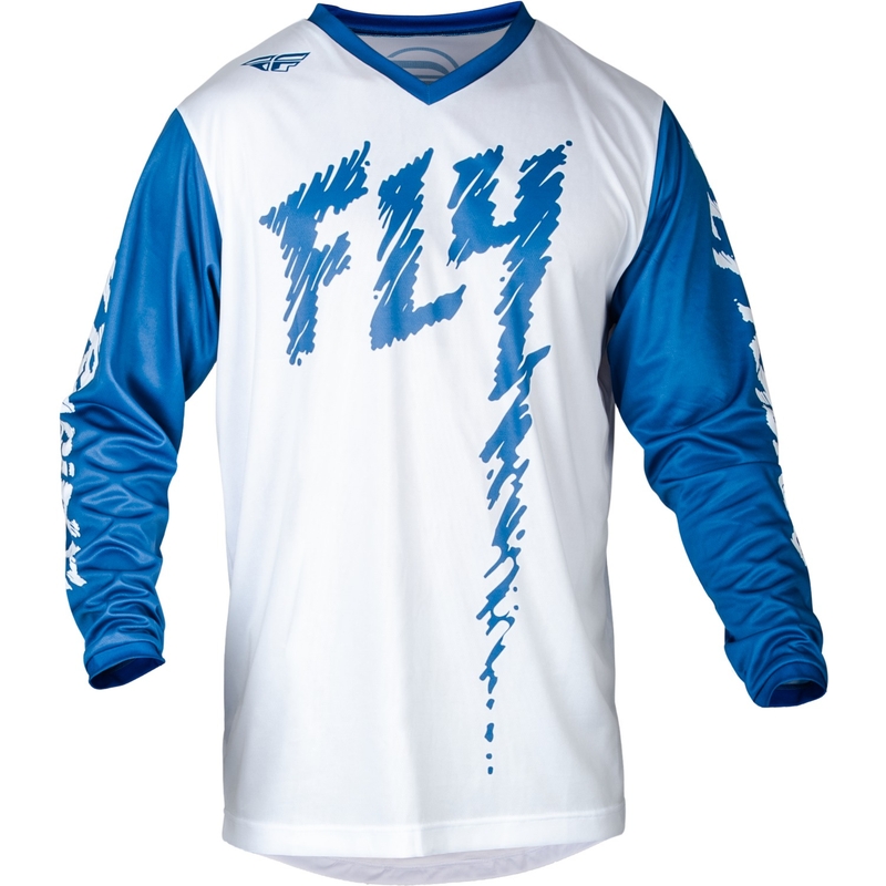 Dětský motokrosový dres FLY Racing F-16 2024 bílo-modrý