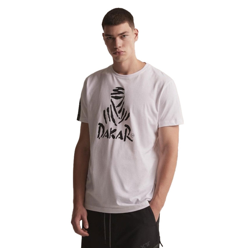 T-shirt DAKAR DKR Logo 123 wit uitverkoop