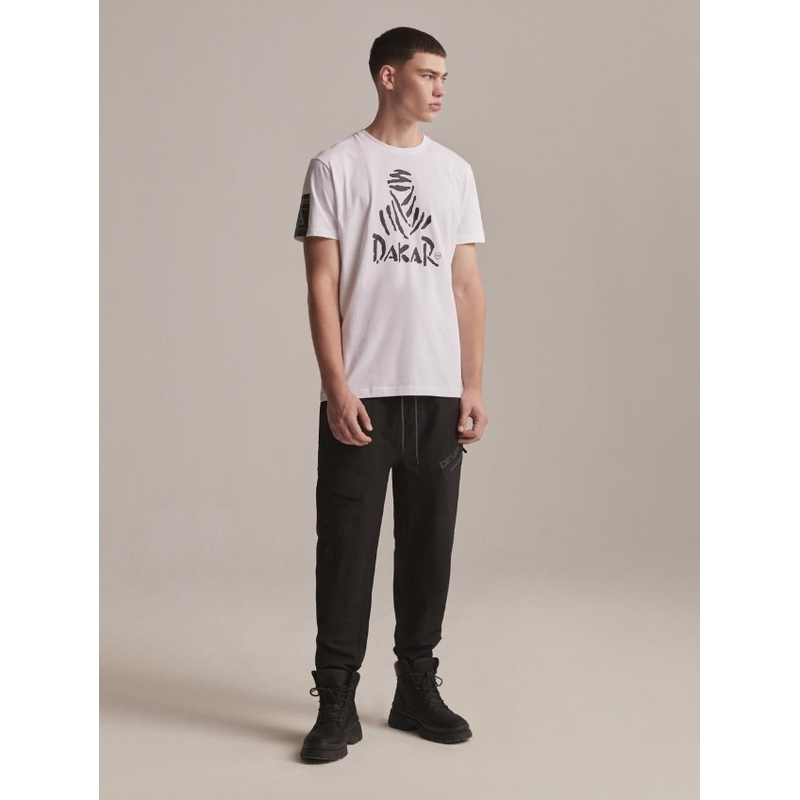 T-shirt DAKAR DKR Logo 123 wit uitverkoop