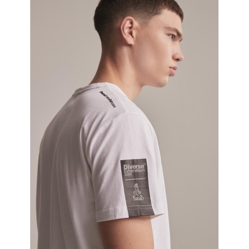 T-shirt DAKAR DKR Logo 123 wit uitverkoop